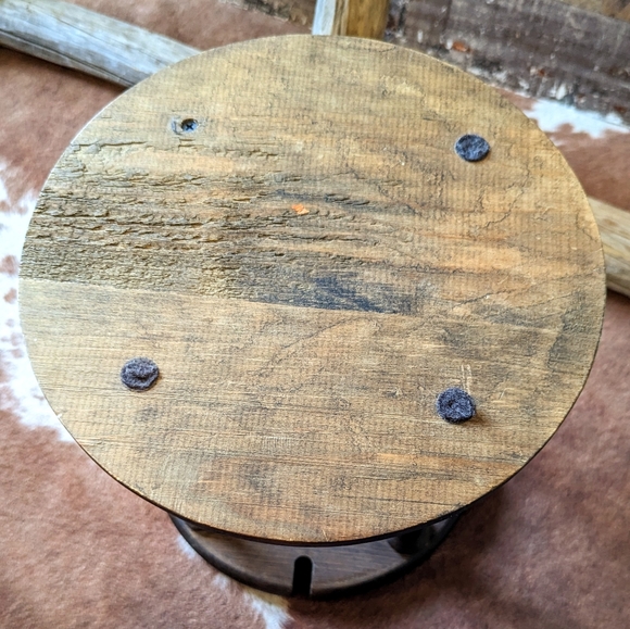 Vintage 80's Wood Wine Glass Holder - Picture 10 of 12